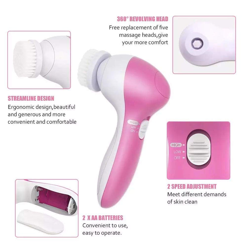 Escova de limpeza facial de silicone 3D, para remoção marcas de acne - Massageador facial para limpeza profunda - Ferramentas de beleza para cuidados com a pele.