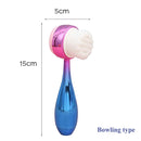 2 em 1 - Ferramenta de cuidados com a pele de silicone - dupla face - Escova de limpeza e Massagem facial vibratória e giratória.