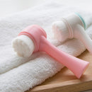 Escova facial 3D para limpeza dupla face, produto para limpeza facial, silicone, ferramenta de limpeza para cuidados com a pele.