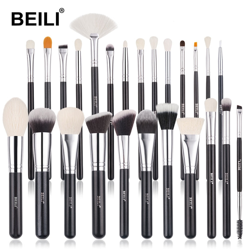BEILI Goat - Conjunto de Pincéis de Maquiagem, Pincéis para Sombra de Maquiagem Profissional.