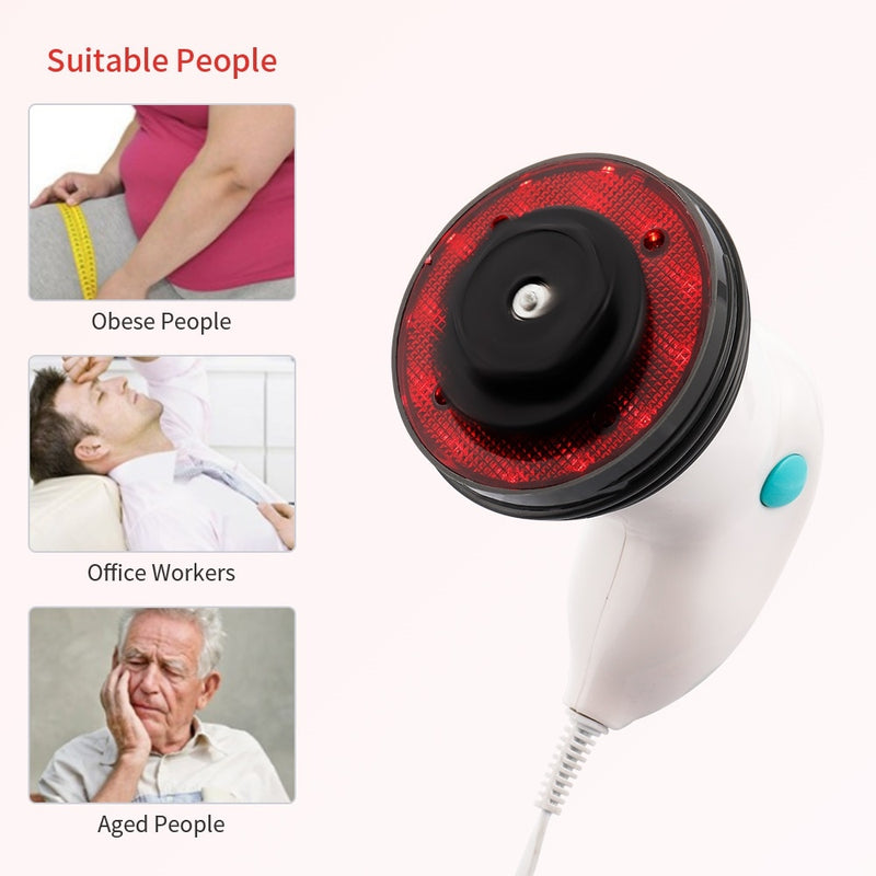 4 em 1 Massageador Elétrico Infravermelho Anti-Celulite Corporal Emagrecedor e Relaxante Múscular. Dispositivo Rolo 3D para perda de gordura.