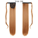 MERISIHAIR - Cabelo Sintético Longo, Reto, Moldável, c/ Presilha, Rabo de Cavalo, Extensão de Cabelo - Resistente ao Calor.