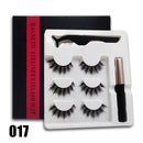 3 pares de cílios postiços magnéticos, cílios magnéticos naturais, à prova d'água, delineador líquido de longa duração, kit de cílios magnéticos de vison postiços.