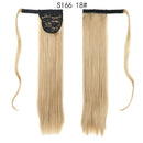 MERISIHAIR - Cabelo Sintético Longo, Reto, Moldável, c/ Presilha, Rabo de Cavalo, Extensão de Cabelo - Resistente ao Calor.