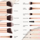 14Pcs Conjunto de Pincéis para Maquiagem