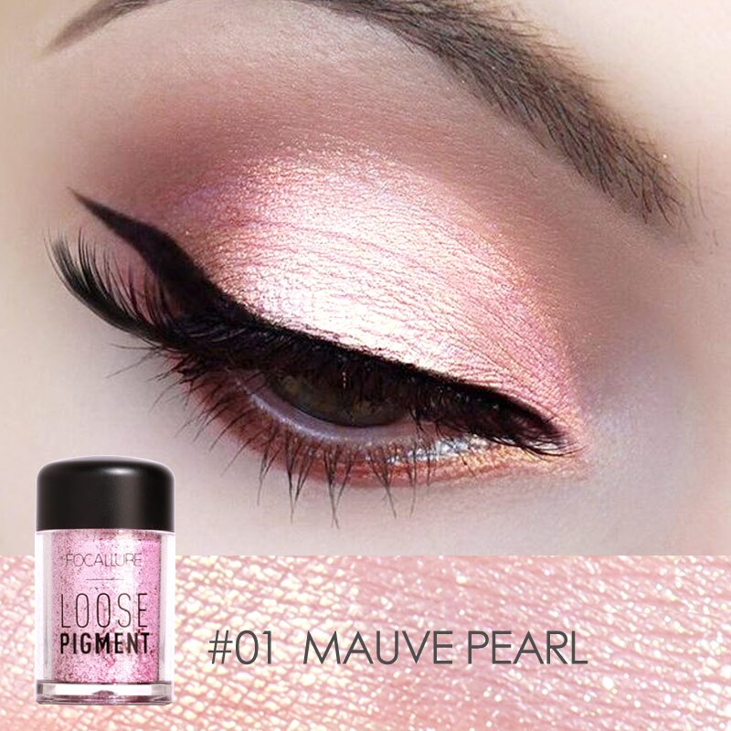 FOCALLURE - Sombras cosméticas em Glitter - 18 cores acetinadas e brilhantes.