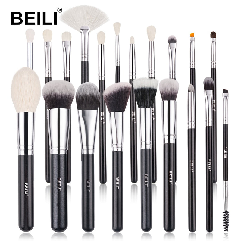 BEILI Goat - Conjunto de Pincéis de Maquiagem, Pincéis para Sombra de Maquiagem Profissional.