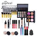 Kits de maquiagem POPFEEL para iniciantes Tudo em um kit de maquiagem.  Conjuntos de maquiagem de beleza profissional + Bolsa de cosméticos.