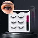 3/5/7 pares de cílios postiços magnéticos - cílios reutilizáveis com  delineador líquido à prova d'água e pinça.