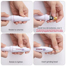 Caneta Manicure - tenha tudo em suas mãos sem esforço - Máquina de lixar para arte em unhas, lixa, removedor de esmalte de gel, broca elétrica portátil.