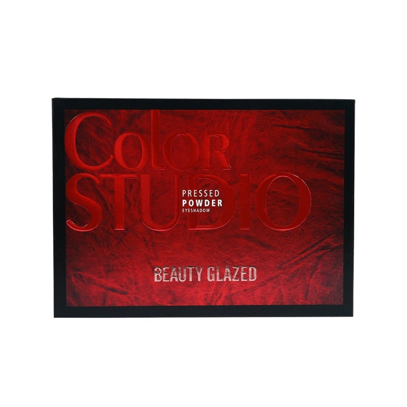 BEAUTY GLAZED 1pç - Paleta de Maquiagem de Sombras: Sombra Sólida, Diamond Shimmer Matte, Impermeável Natural.