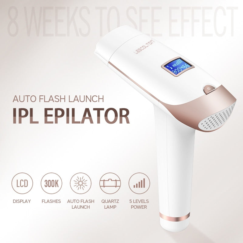 Lescolton 2em1 IPL Depilador - Display LCD Máquina T009i de Laser Permanente.
