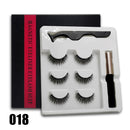 3 pares de cílios postiços magnéticos, cílios magnéticos naturais, à prova d'água, delineador líquido de longa duração, kit de cílios magnéticos de vison postiços.