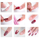 24 unidades de unhas postiças destacáveis , prensadas com gel.