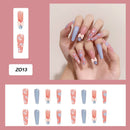 24 unidades de Unhas postiças decoradas com borboletas, manicure fashion, cobertura completa de acrílico para meninas.