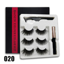 3 pares de cílios postiços magnéticos, cílios magnéticos naturais, à prova d'água, delineador líquido de longa duração, kit de cílios magnéticos de vison postiços.