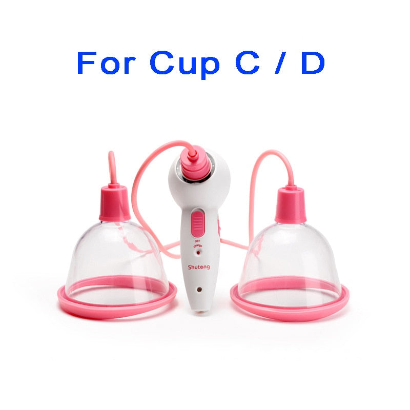 Massageador elétrico para Aumento dos Seios Busto/Plump Therapy via vácuo e sucção. Seios maiores e rígidos.