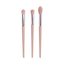 Pincéis Cosméticos Nude Rosa - Pó, Blush, Pincel Iluminador, Sombra, Contorno Nariz, Sobrancelha, Lábio, Pincéis De Maquiagem.