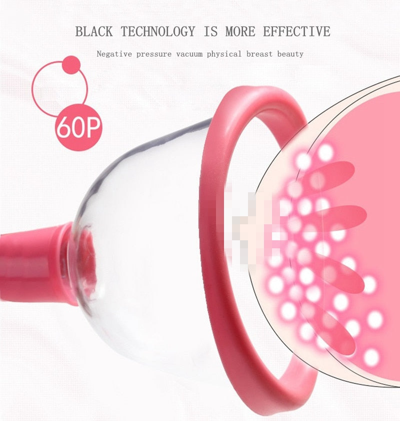 Massageador elétrico para Aumento dos Seios Busto/Plump Therapy via vácuo e sucção. Seios maiores e rígidos.
