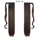 MERISIHAIR - Cabelo Sintético Longo, Reto, Moldável, c/ Presilha, Rabo de Cavalo, Extensão de Cabelo - Resistente ao Calor.
