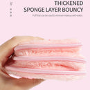 Conjunto de almofadas removedoras de maquiagem de microfibra reutilizáveis, 3 peças, laváveis, redondas, quadradas, de coração, esponjas de limpeza para remoção de maquiagem.