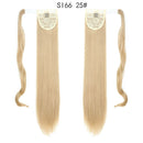 MERISIHAIR - Cabelo Sintético Longo, Reto, Moldável, c/ Presilha, Rabo de Cavalo, Extensão de Cabelo - Resistente ao Calor.
