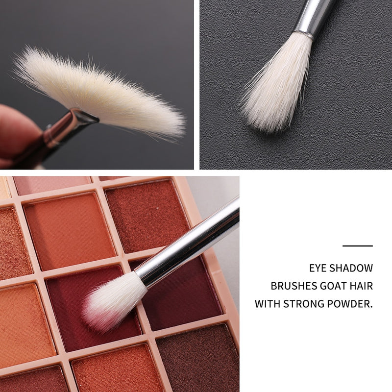 BEILI Goat - Conjunto de Pincéis de Maquiagem, Pincéis para Sombra de Maquiagem Profissional.