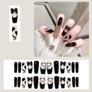 24 unidades de Unhas postiças decoradas com borboletas, manicure fashion, cobertura completa de acrílico para meninas.