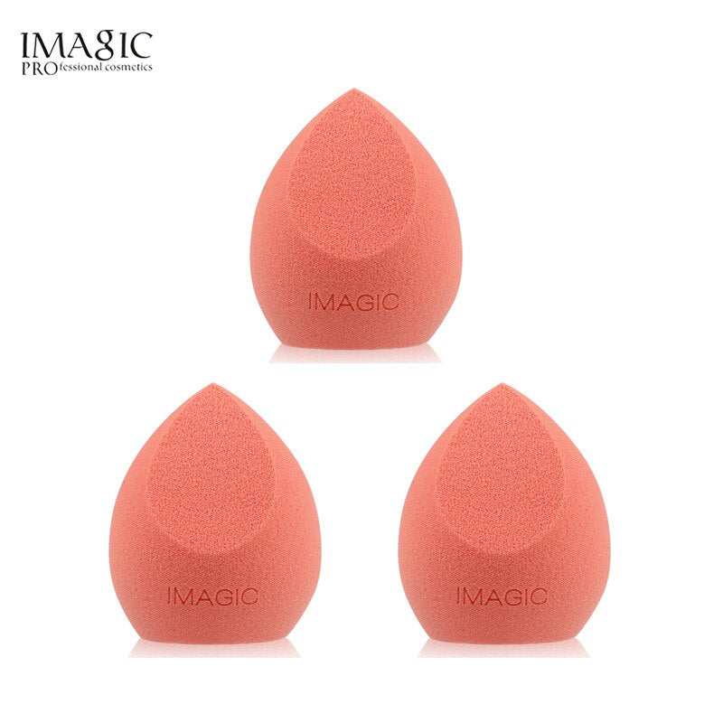IMAGIC - 3 Pçs Puff de Maquiagem - Esponja Profissional, Base, Creme, Corretivo - Ferramenta de Maquiagem Multiuso.