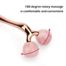 Massageador Facial 3D Ouro 24k - Barra de Elevação Facial - Rolo de Jade Massagem Facial - Placa Guasha Quartzo Rosa Natural - Ferramentas de Beleza para a Pele.