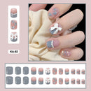 24 pçs/caixa de unhas postiças - Nail Art reutilizáveis - Unhas auto adesivas.