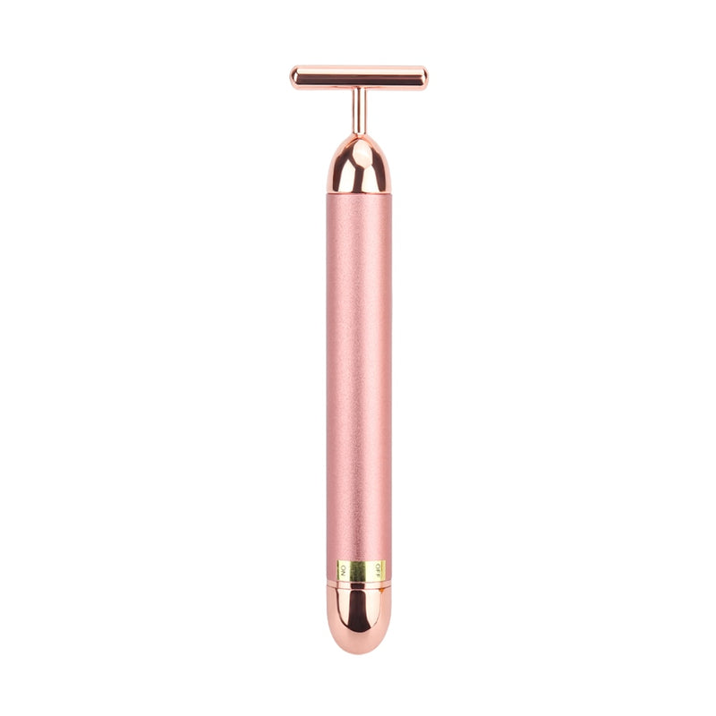 Barra de lifting facial de ouro 24k - Anti Rugas e Lifting. Rôlo Vibratório Massageador.