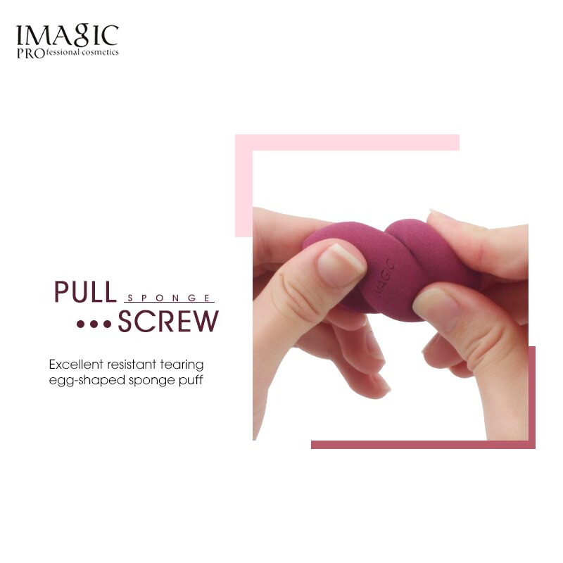 IMAGIC - 3 Pçs Puff de Maquiagem - Esponja Profissional, Base, Creme, Corretivo - Ferramenta de Maquiagem Multiuso.