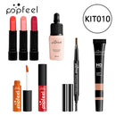 POPFEEL All In One Makeup Set (Sombra, Lipgloss, Batom, Pincéis, Corretivo) c/ estojo de Cosméticos - Kit de Sombras.