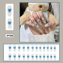 24 pçs/caixa de unhas postiças - Nail Art reutilizáveis - Unhas auto adesivas.