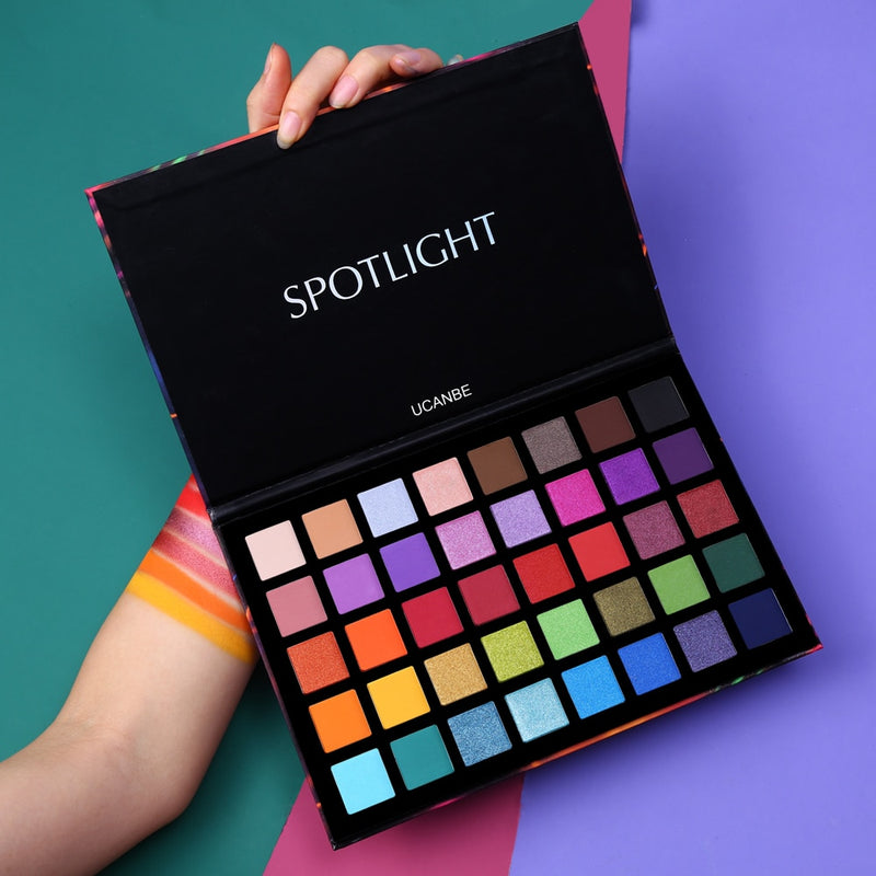 Paleta de sombras para os olhos UCANBE Spotlight 40 cores.