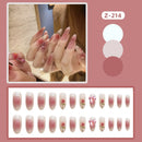 24 unidades de Unhas postiças decoradas com borboletas, manicure fashion, cobertura completa de acrílico para meninas.