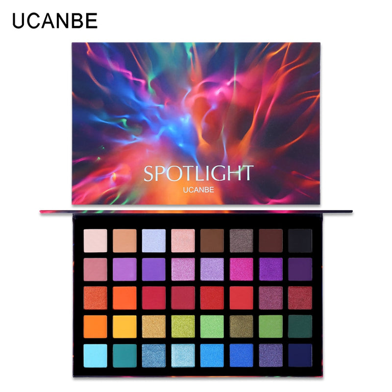 Paleta de sombras para os olhos UCANBE Spotlight 40 cores.