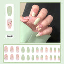 24 pçs/caixa de unhas postiças - Nail Art reutilizáveis - Unhas auto adesivas.