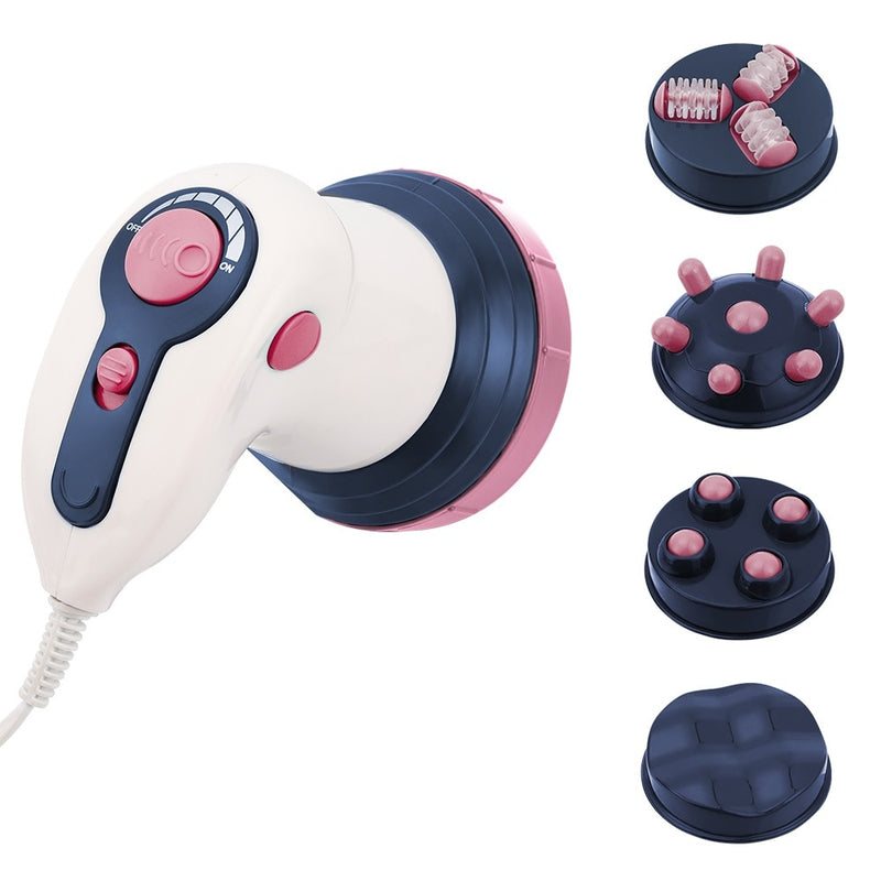 4 em 1 Massageador Elétrico Infravermelho Anti-Celulite Corporal Emagrecedor e Relaxante Múscular. Dispositivo Rolo 3D para perda de gordura.