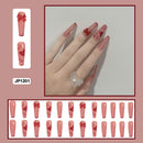 24 pçs/caixa de unhas postiças - Nail Art reutilizáveis - Unhas auto adesivas.