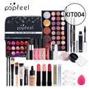 POPFEEL All In One Makeup Set (Sombra, Lipgloss, Batom, Pincéis, Corretivo) c/ estojo de Cosméticos - Kit de Sombras.