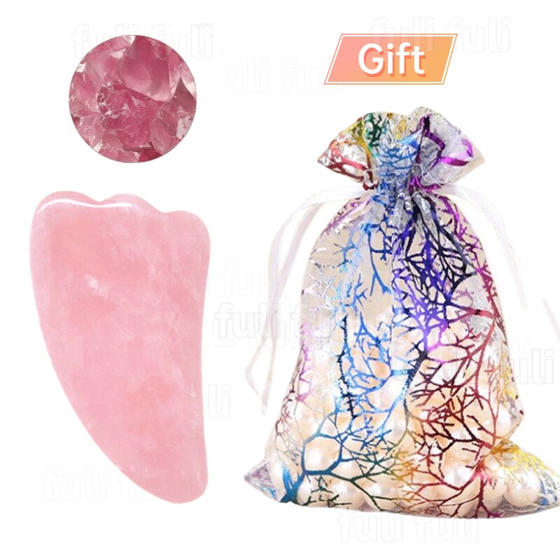 3 pcs Natural Pedra de Jade  - Pedra de Quartzo Rosa - Ferramentas para Rosto Pescoço Costas Corpo.