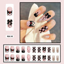 24 pçs/caixa de unhas postiças - Nail Art reutilizáveis - Unhas auto adesivas.