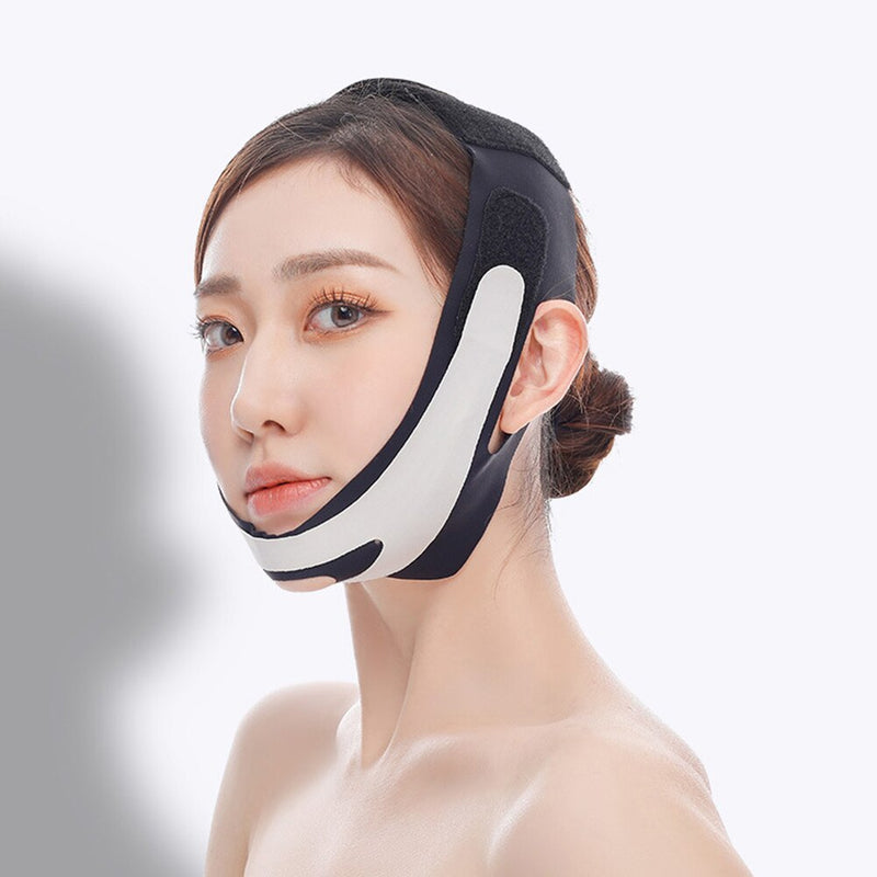 Faixa elástica para dormir, modelador em V para o rosto, bandagem de emagrecimento facial, relaxamento, levantamento da forma, redução do queixo duplo.