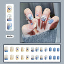 24 pçs/caixa de unhas postiças - Nail Art reutilizáveis - Unhas auto adesivas.